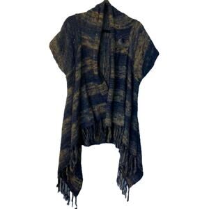 Tarnish Fringe Vest Sweater Grunge Hippie Boho One Size